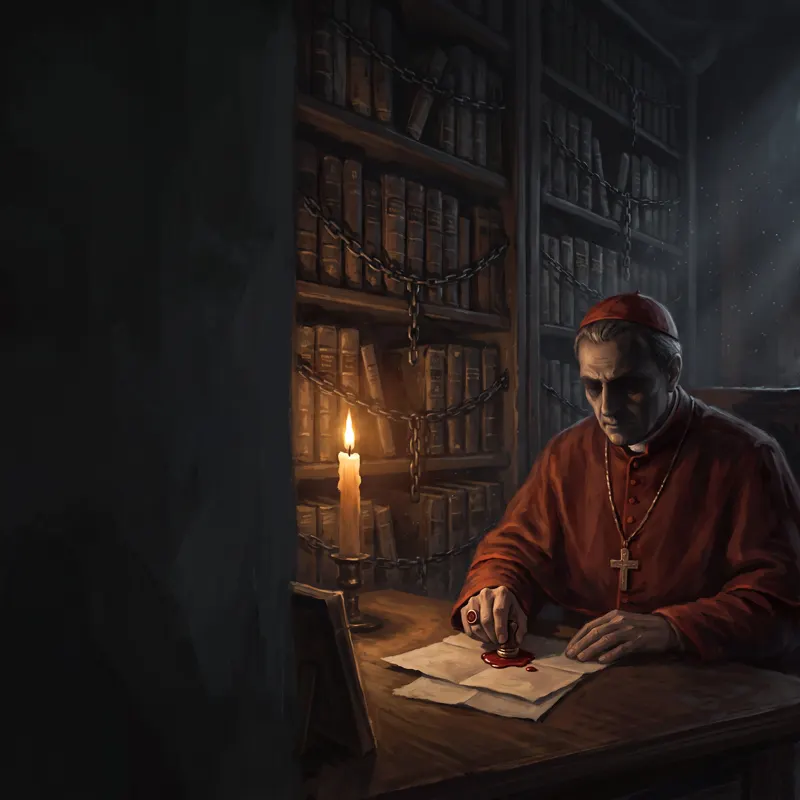 A Vatican seal pressed into red wax